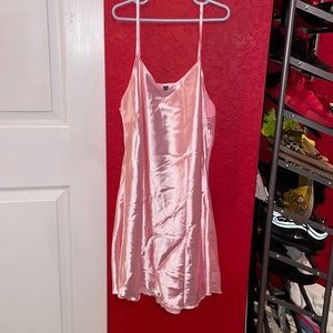 Satin pink dress